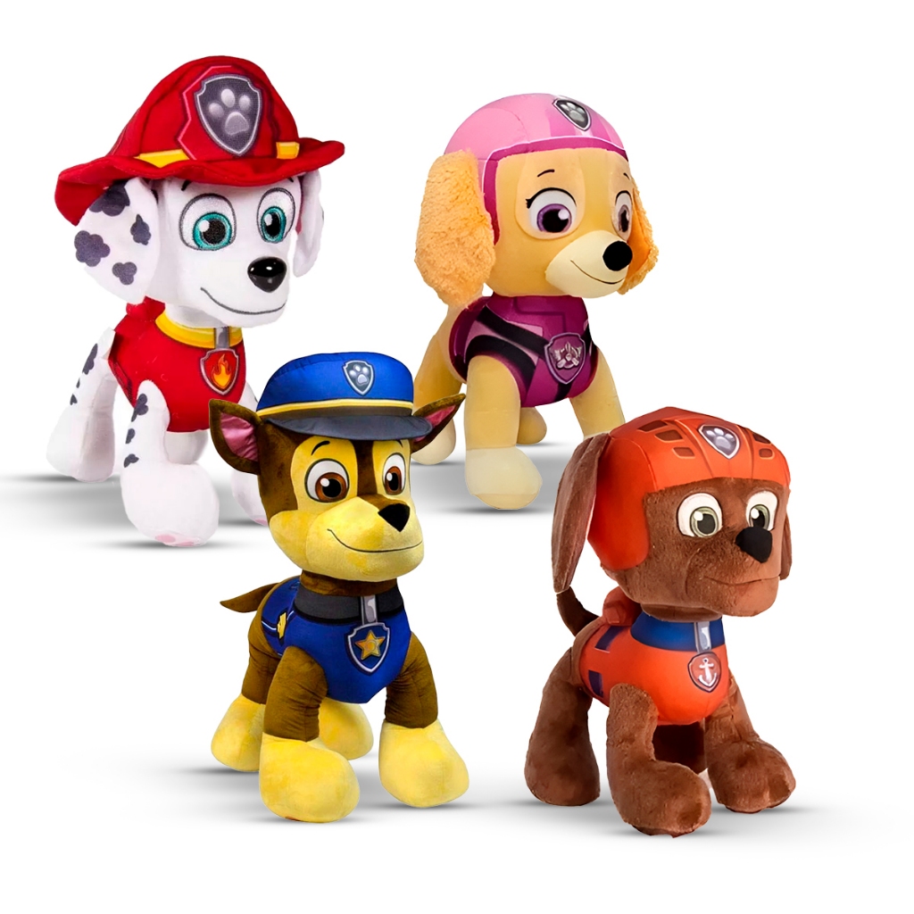 Kit 4 Pelúcias Patrulha Canina Infantil Coleção Brinquedo | Shopee Brasil