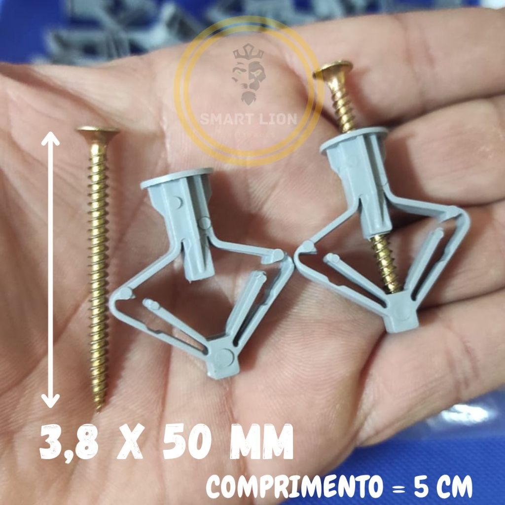 Kit Buchas e Parafusos para Gesso e Drywall Completo Reforçado Kit com ...