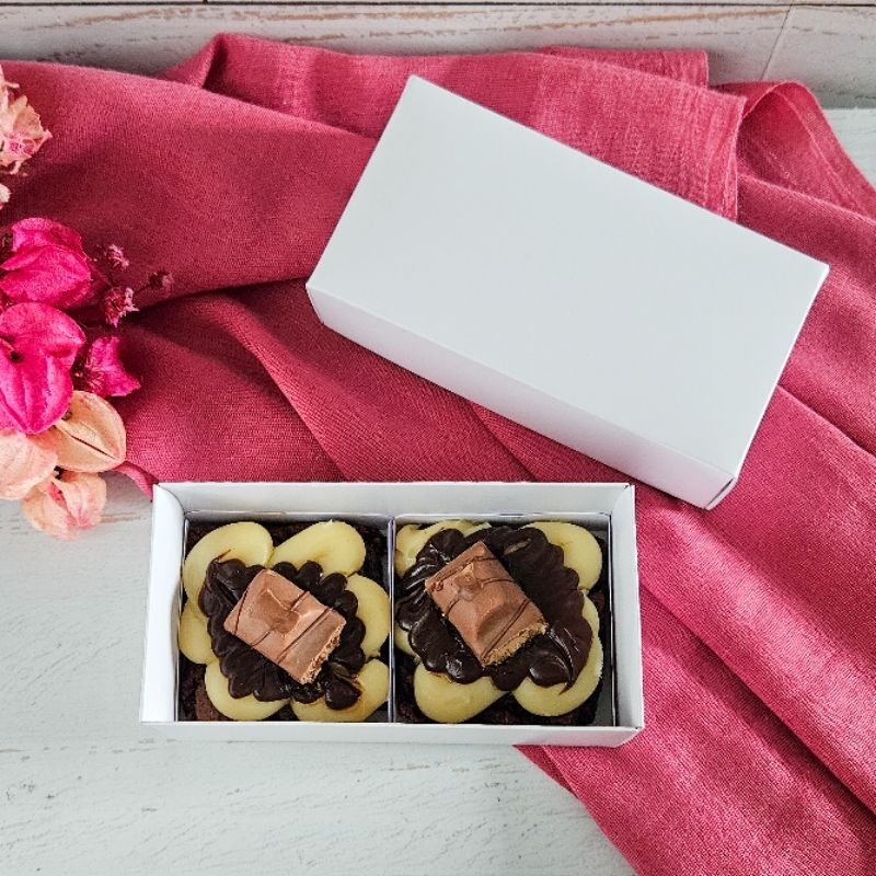 10 Caixas para 2 brownies - Tampa Papel