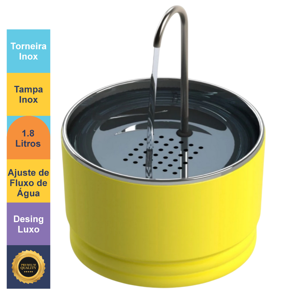 Stainless Steel Pet Drinking Fountain 1.8L - Premium Hydration | Caprioli - Details