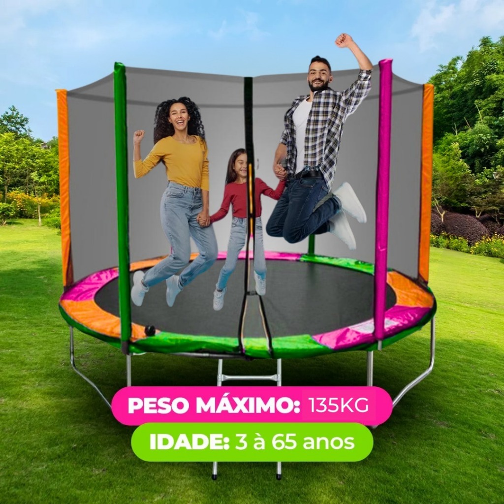 Cama Elástica Infantil Pula Pula Trampolim 2,44 M | Shopee Brasil