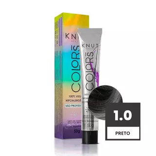 Knut Colors Coloração Capilar 50g Cor 1.0 Preto em Oferta na Shopee