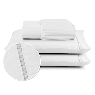 Jogo De Lençol 2 e 3 Peças Berço Solteiro Casal Queen King Para Hotel Duravel e Macio em Oferta na Shopee