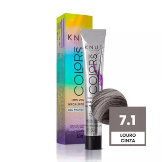 Knut Colors Coloração Capilar 50g Cor 7.1 Louro Cinza em Oferta na Shopee