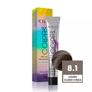 Knut Colors Coloração Capilar 50g Cor 8.1 Louro Claro Cinza em Oferta na Shopee