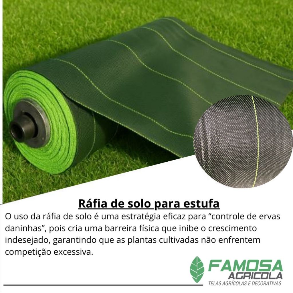 Rafia de solo dupla face verde e preta 1,13x5 para proteção contra ...