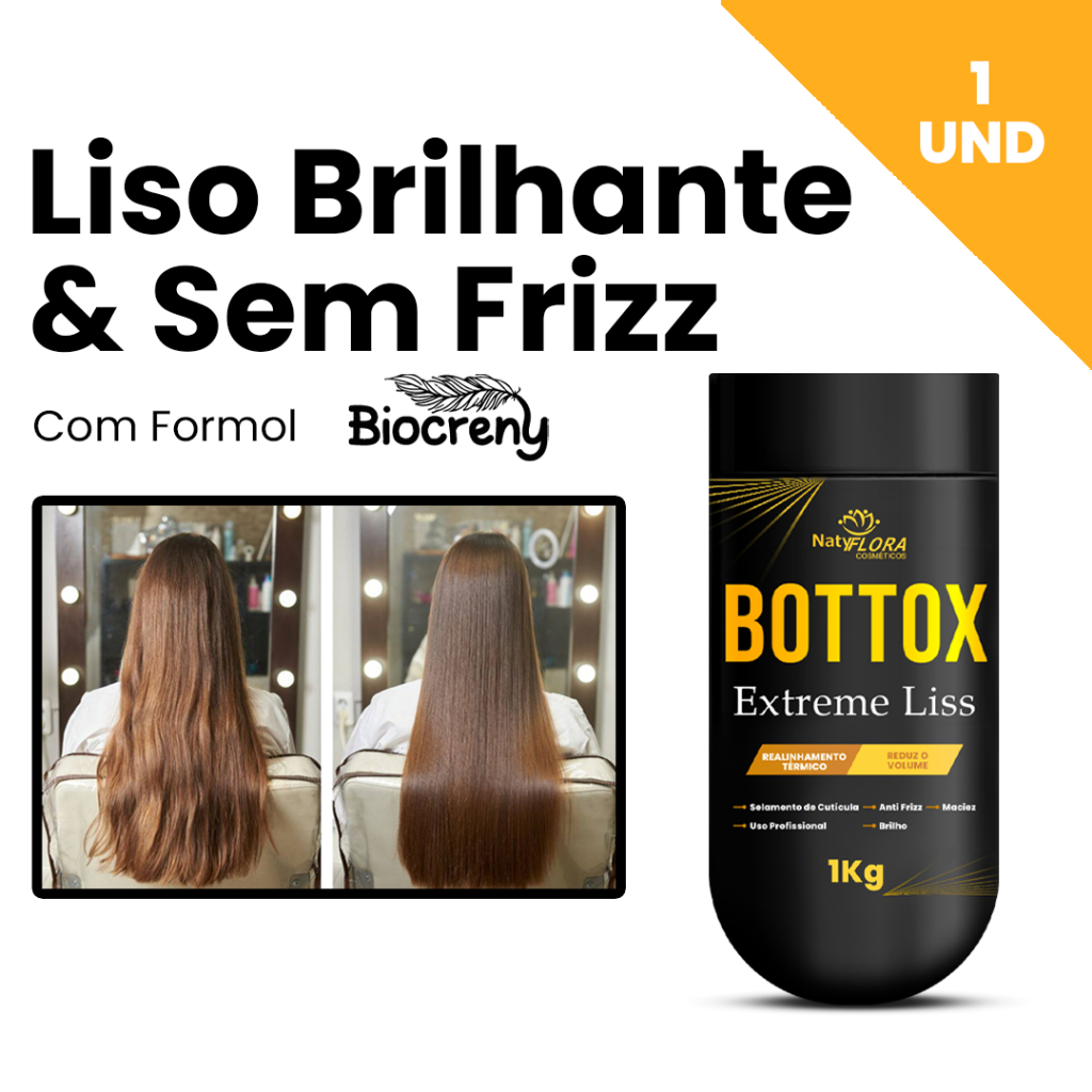 Botox capilar com formol extreme liss 1Kg anti frizz ,reduz volume ...