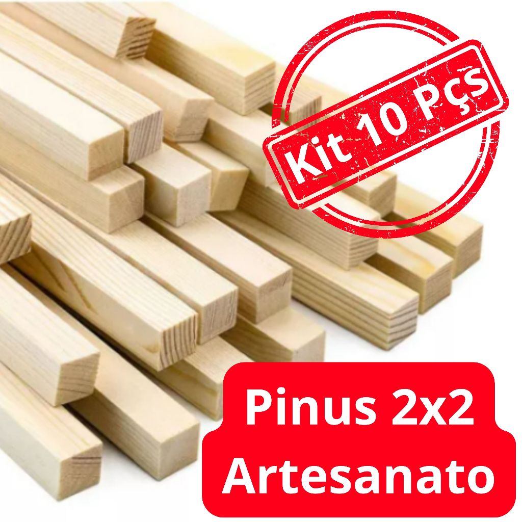 Madeira de Pinus 2x2 cm para Artesanato em Casa exelente para trabalhos ...