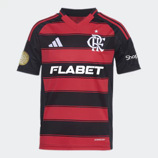 Manto Flamengo Jogo 1 Adidas 2025 – Com Patch + Kit Patrocínio do Mundial