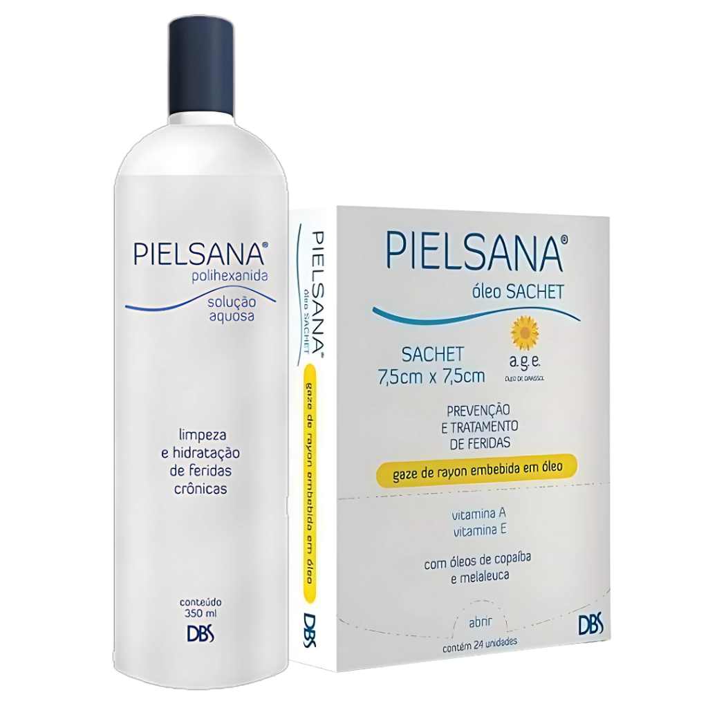 Kit Polihexanida Solução Aquosa 350ml (1) + Caixa de Curativo Gaze De ...