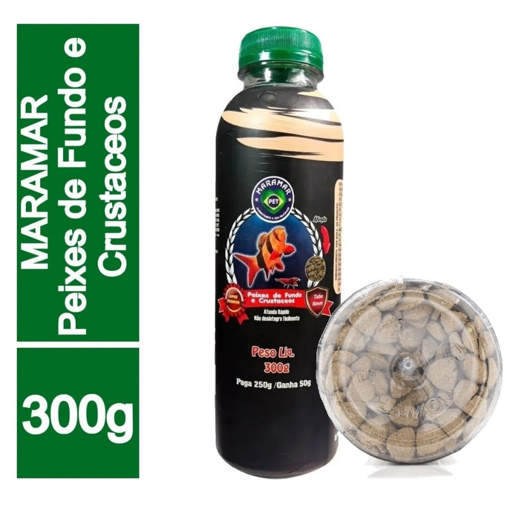 Ração Maramar Peixes De Fundo e Crustáceos 300g - Maramar para peixes ...