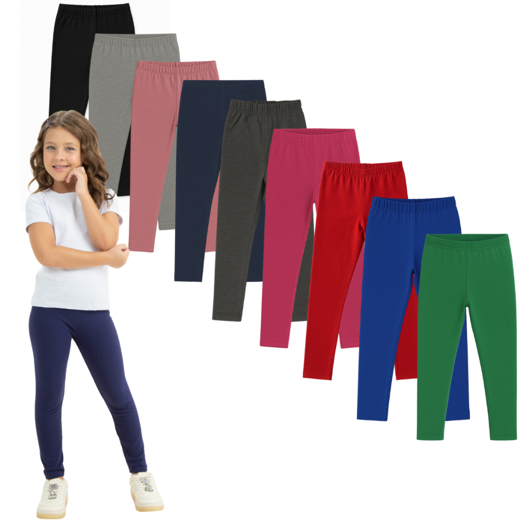 Pack 7 Leggings Chicduo - Conforto E Estilo Para Meninas