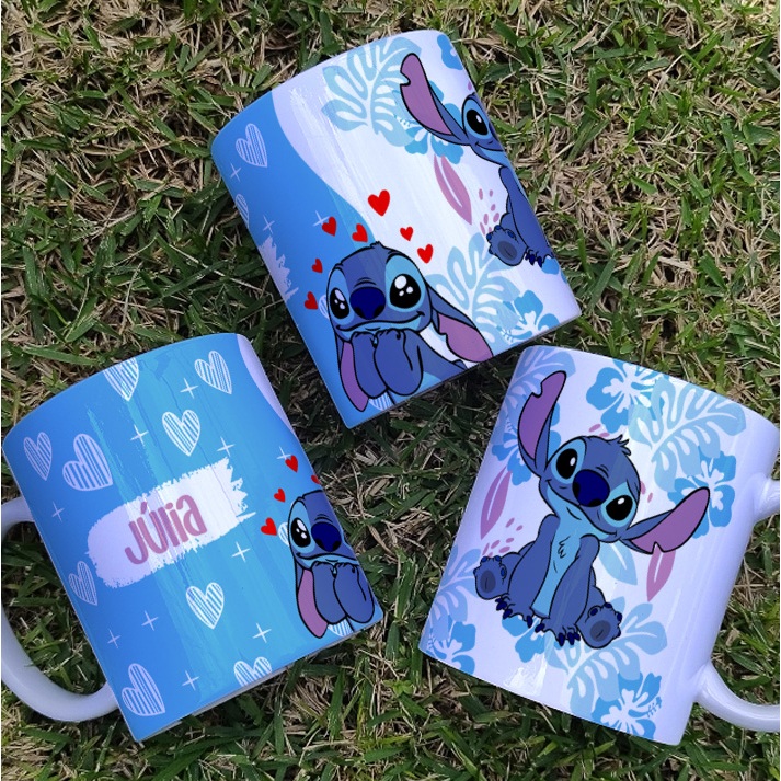 Caneca Personalizada do Stitch com nome | Shopee Brasil