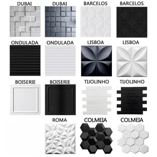 PROMOÇÃO Kit 10 Placas 3D de POLIESTIRENO PSAI Para Revestimento de Parede