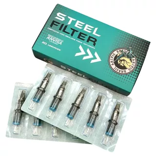 Caixa de cartucho tatuagem steel filter 20 unidades - varias medidas