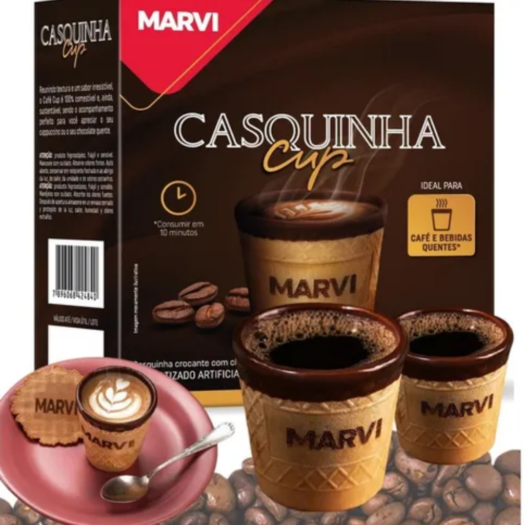 CaféCup 50ml Xicara casquinha de sorvete com recheio de chocolate ...