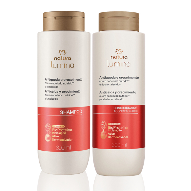 Kit Shampoo + Condicionador Natura Lumina Antiqueda e Crescimento ...