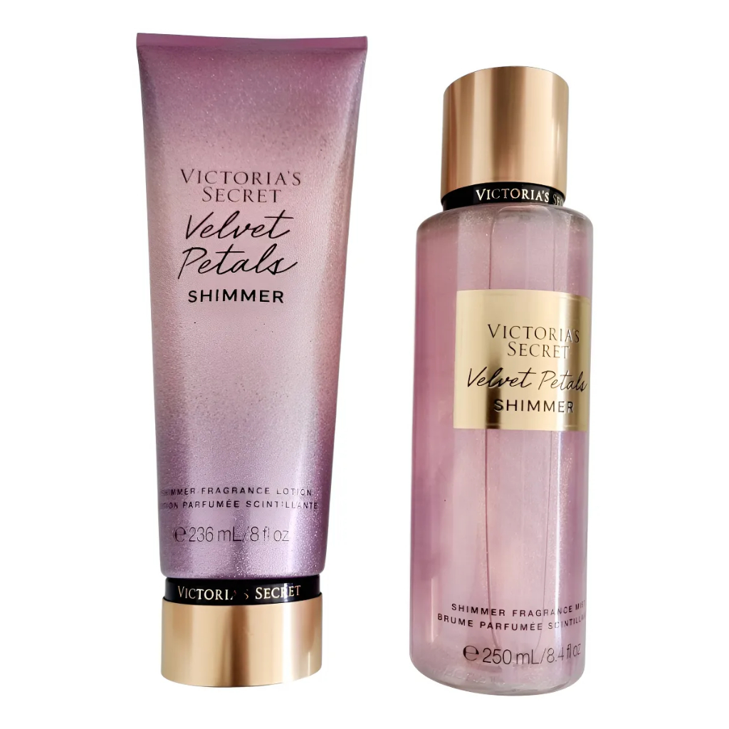 Kit Victoria’s Secret Velvet Petals Shimmer – Hidratante 236ml + Body ...