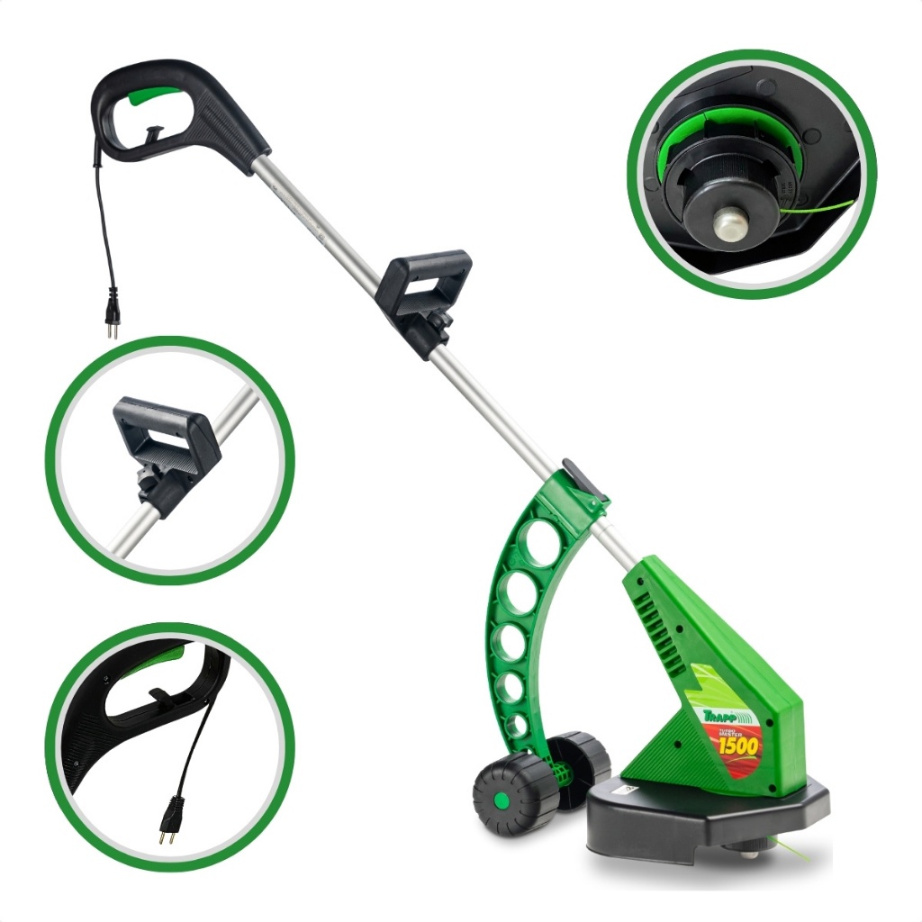 Aparador Cortador Elétrico Maquina Cortar Grama Trapp Turbo Master