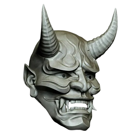 Máscara Japonesa Oni - Impressão 3d Resina (sem pintura) | Shopee