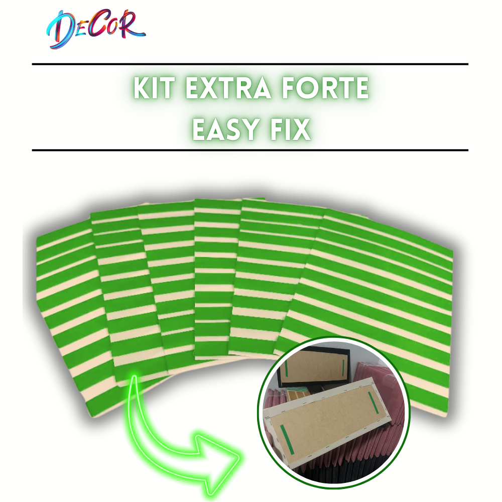 Kit Fita Dupla Face easy fix extraforte 10 unidades de 09cm x 1cm