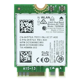 Placa Wi-fi 5g e 2.4g com bluethooth 4.2 para notebook Dell Inspiron 5566 5452 5548 5547