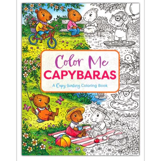 Livro Completo COLOR ME CAPYBARAS Impresso -  54 desenhos pra colorir Capivaras - Tamanho A5 em Oferta na Shopee