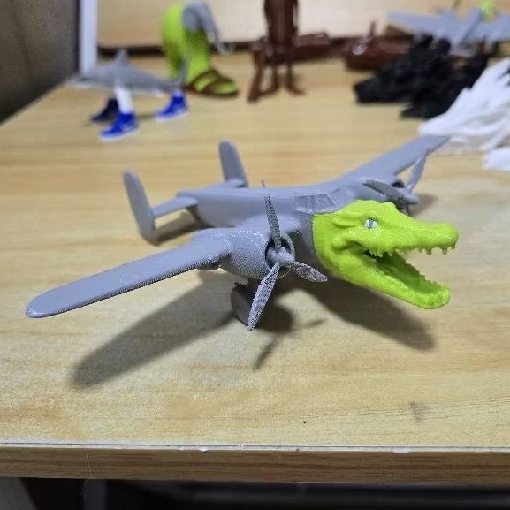 Bombardino Crocodilo Brainrot Impresso em 3D
