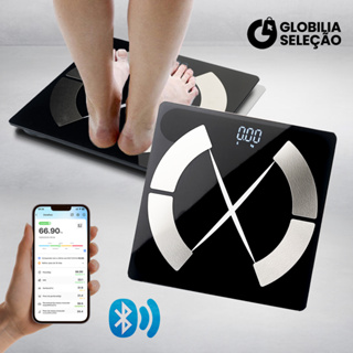<USB>Balança Digital Corporal Mecânica Bioimpedância Profissional Bluetooth Balança de Banheiro até 180Kg