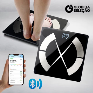 <USB>Balança Digital Corporal Mecânica Bioimpedância Profissional Bluetooth Balança de Banheiro até 180Kg em Oferta na Shopee