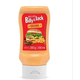 kit com 2 vidros de molho Billy & Jack de 200g sabor original.
