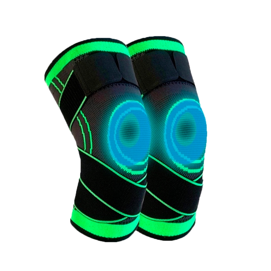 02 Joelheiras De Compressão Ortopédica Patelar Ajustável Estabilizadora Tensor Alívio Dor No Joelho