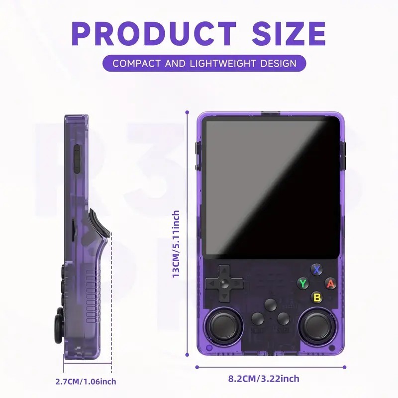 Console Portátil R36S + de 15.000 Jogos Vídeo Game 64g Linux Tela IPS 3.5 Polegadas a Pronta Entrega