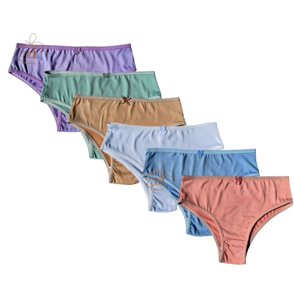 Kit 8 calçinha Juvenil Lisa Menina Moça