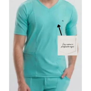 SCRUB / PIJAMA MASCULINO Calça Com Bolso Na Lateral + BORDADO NOME E PROFISSÃO INCLUSO (SOMENTE ESCRITA) em Oferta na Shopee