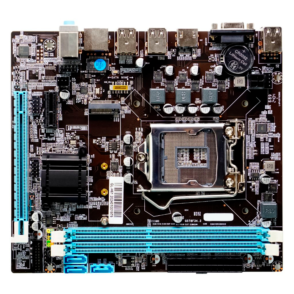 Placa Mãe Lga1155 16gb Nvme M2 Chipset Intel H61 Ddr3 Séries I3/i5/i7 ...