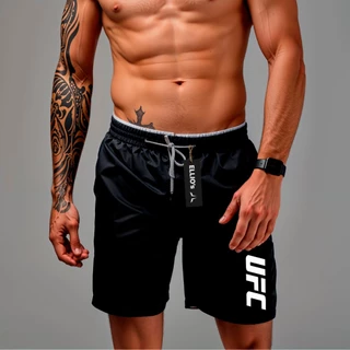 Short Bermuda Mauricinho Antiodor Esportiva U-F -C 02 - Academia, Skate, Basquete, Corrida Tactel