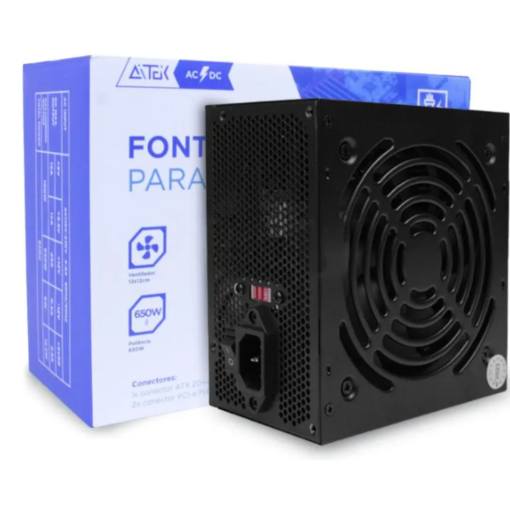 Fonte De Alimentação Computador Pc Atx 650w Bivolt 110/220v