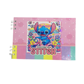Livro de Colorir Stitch Bob Capa Dura 55 Desenhos Caderno para Colorir Guds em Oferta na Shopee