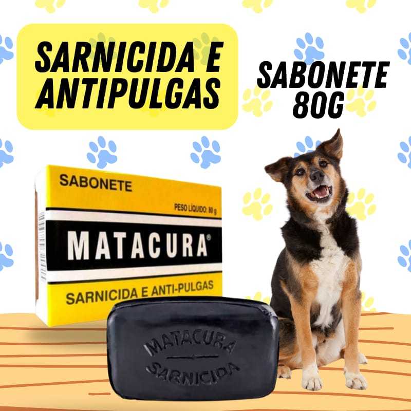 Sabonete Antipulgas Pet Para Cachorro Sarnicida Matacura 80g | Shopee ...