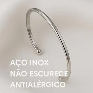 Bracelete Minimalista Luxo Unissex em Aço Cirúrgico – Regulável, À Prova d’Água, Não Dá Alergia