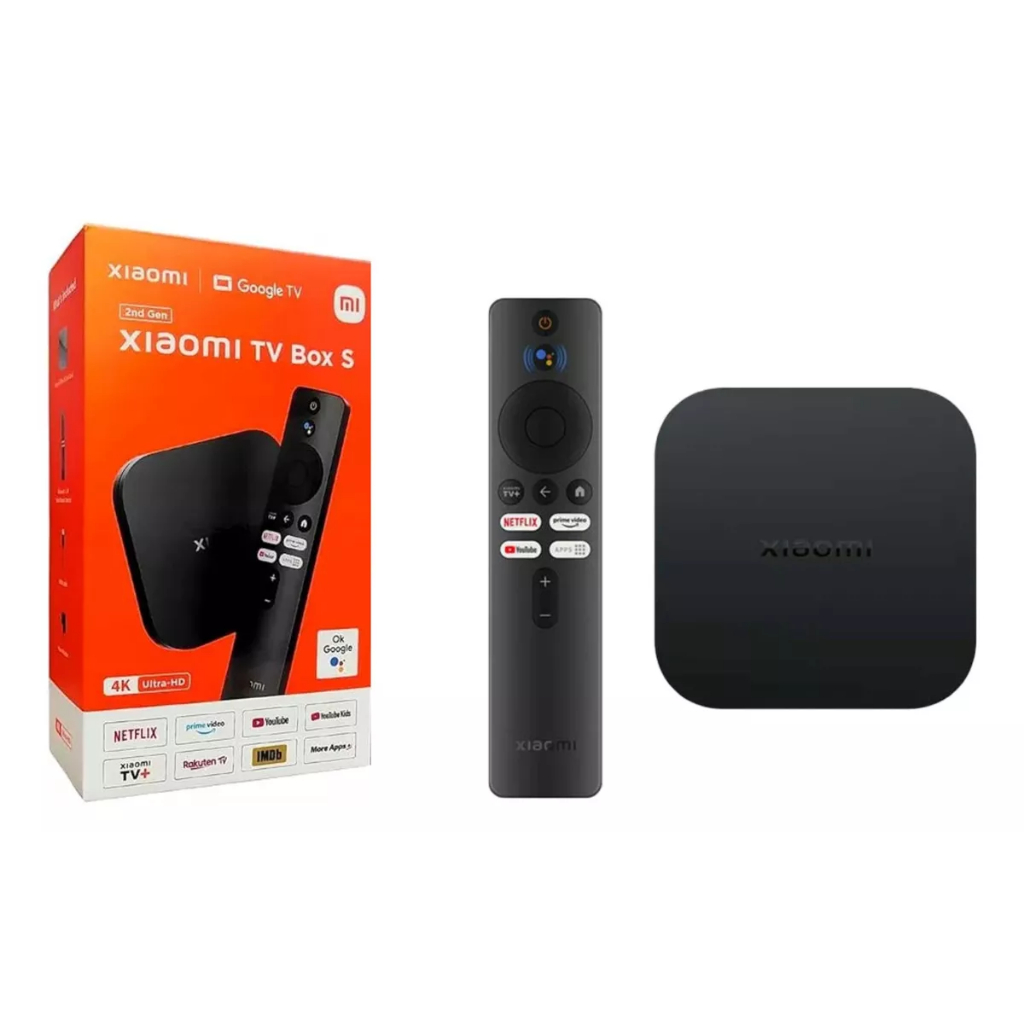 Xiaomi Mi Box Tv S 2ª Geração Android 4k Google Tv. Cor Preto Tipo De Controle Remoto De VozXiaomi Mi Box Tv S 2ª Geraçã