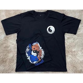 Camiseta Algodão Pluz Size Yin Yang Carpa G1 G2 G3