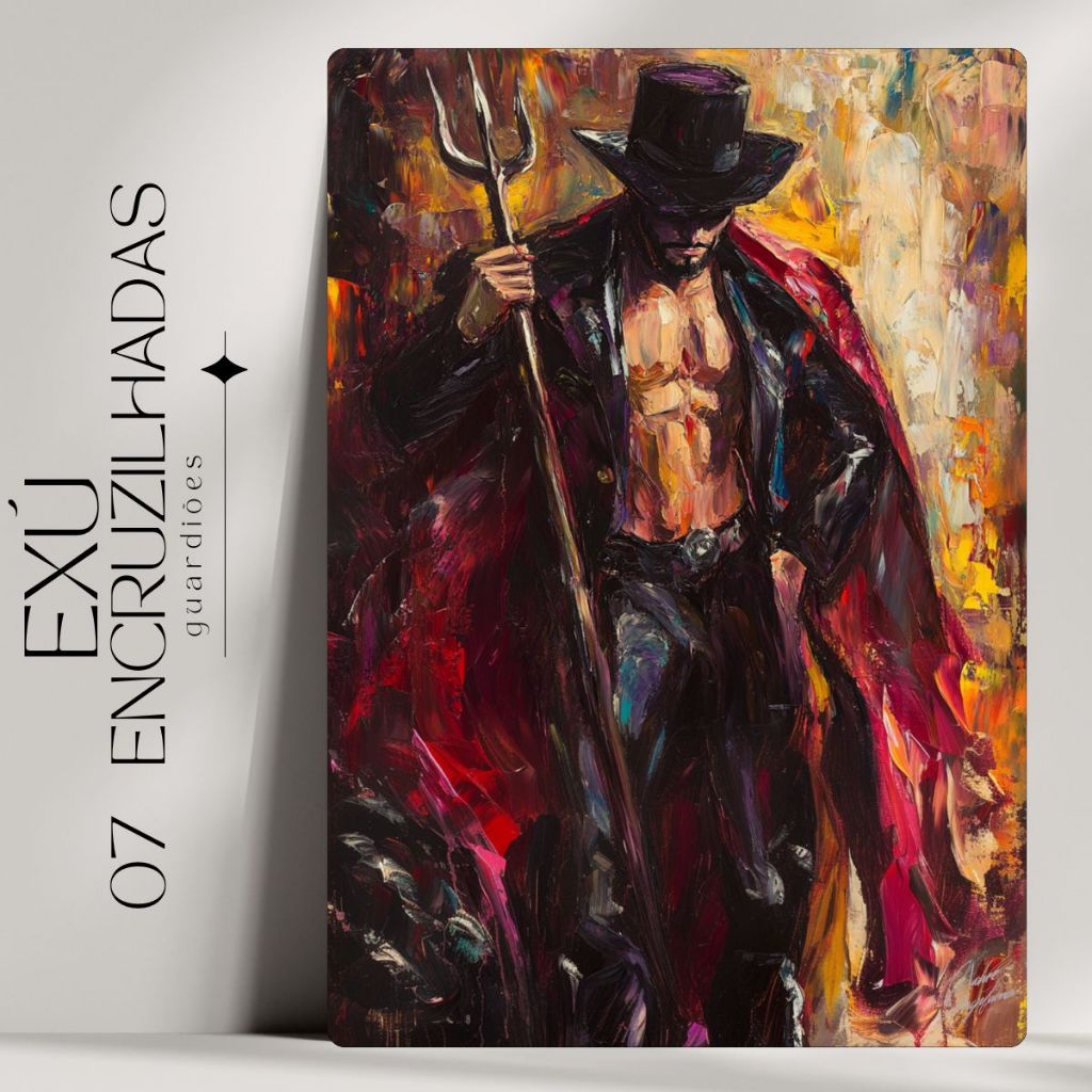 Exu das 7 Encruzilhadas - Quadro Decorativo - Os Mais Cultuados - Arte ...