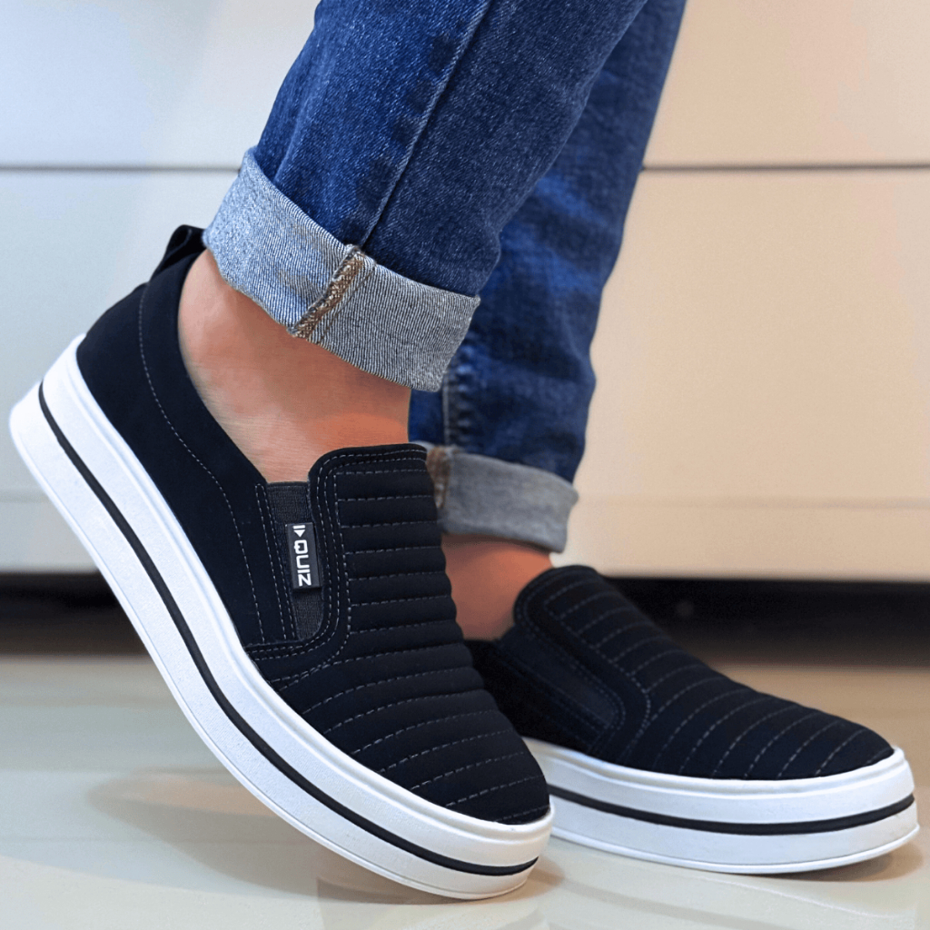 Slip On Tenis Marca Quiz Tênis Feminino Slip On Flatform Matelassê