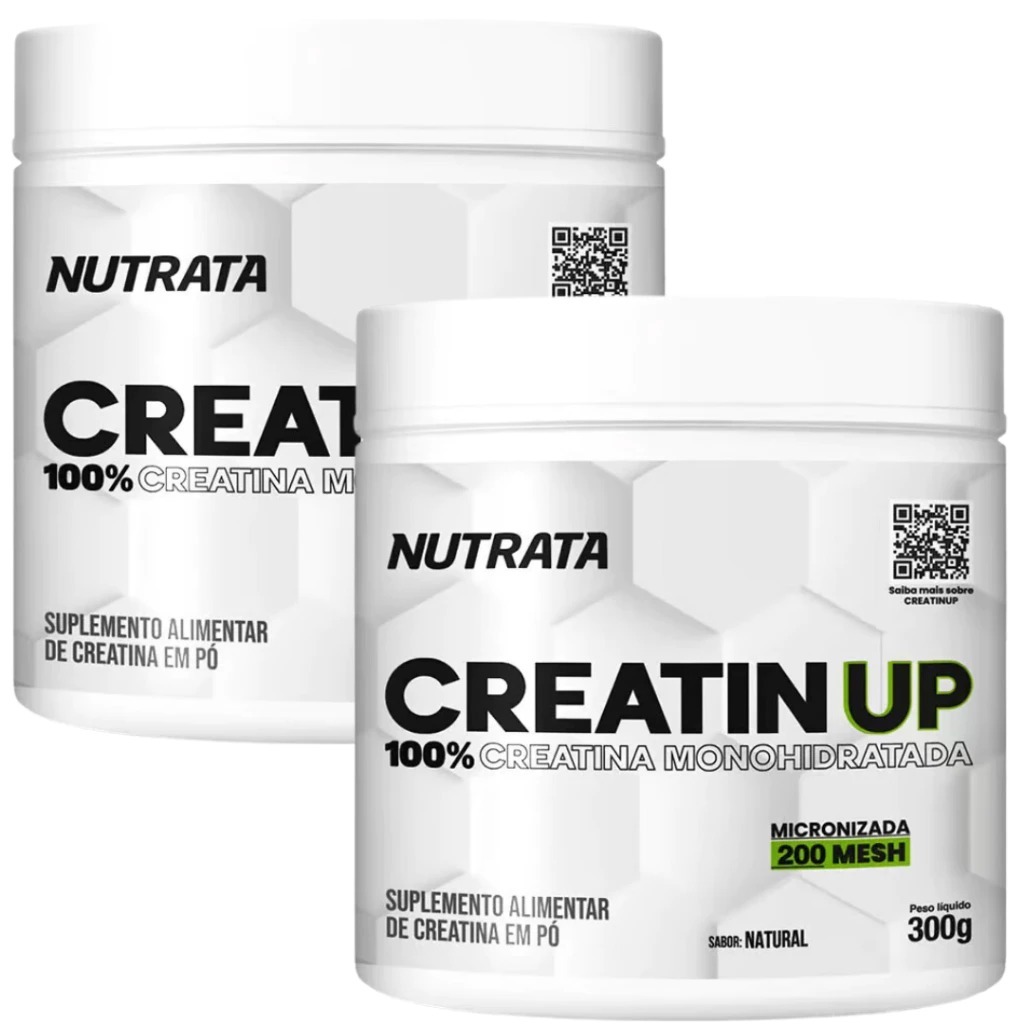 Kit 2x creatina 300g para ganho de massa muscular- NUTRATA | Shopee Brasil