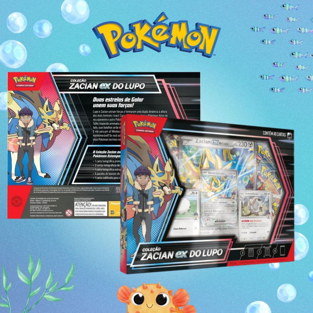 Box Pokémon Zacian Ex do Lupo - Copag Lacrado | Shopee Brasil