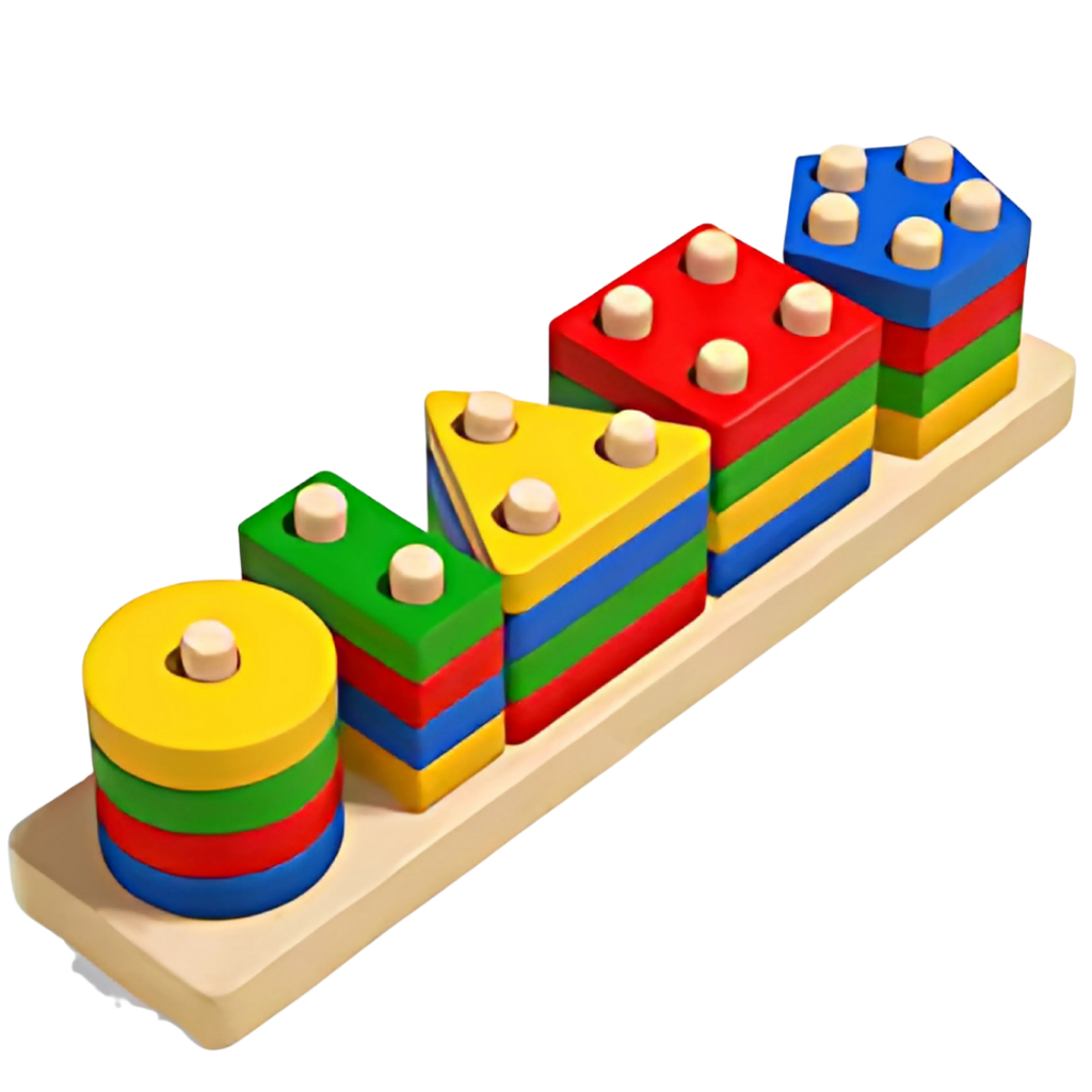 Binquedo de Madeira Educativo pedagógico encaixe formas geometricas