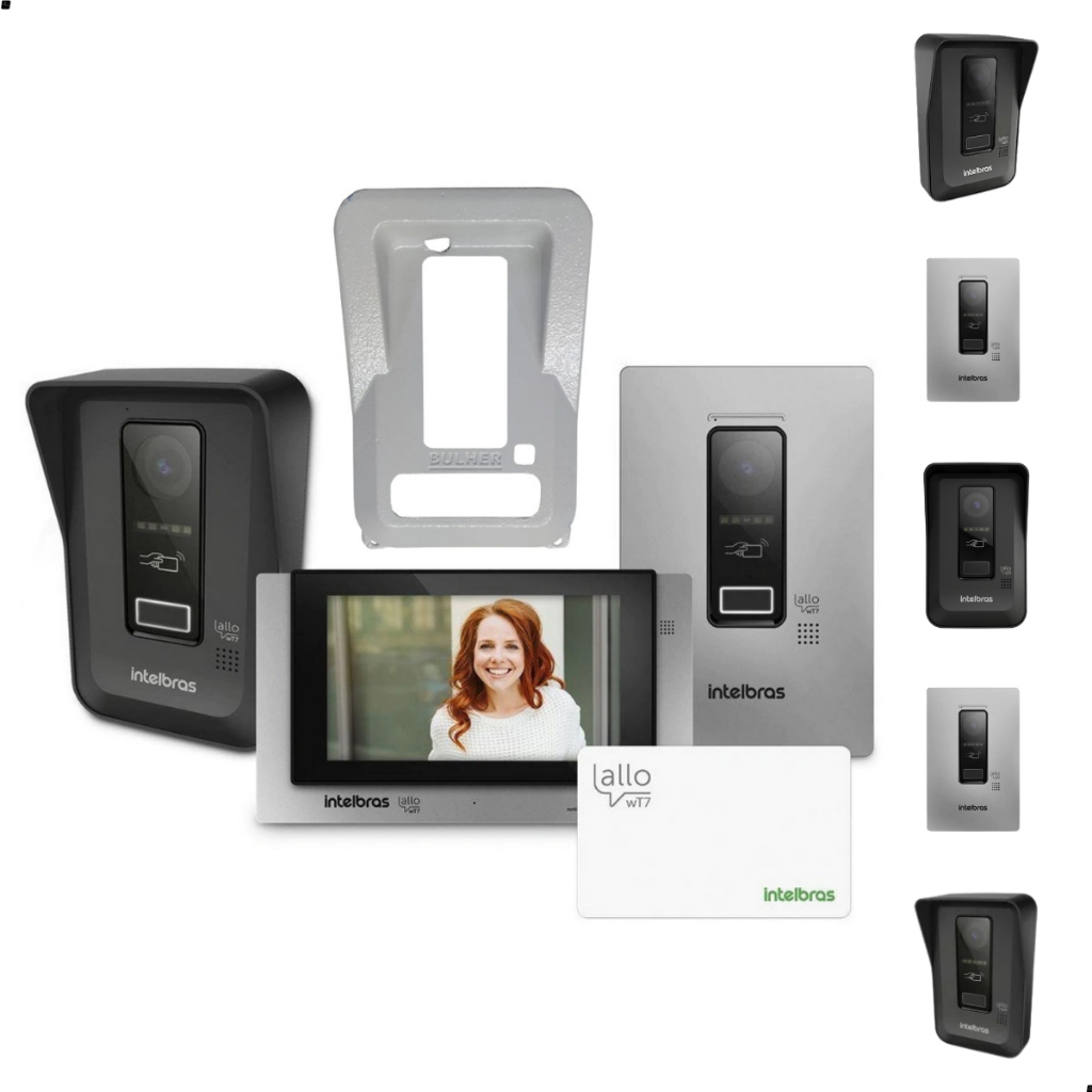 Interfone Video Porteiro Eletrônico WT7 Com Wifi Camera Integrada E ...