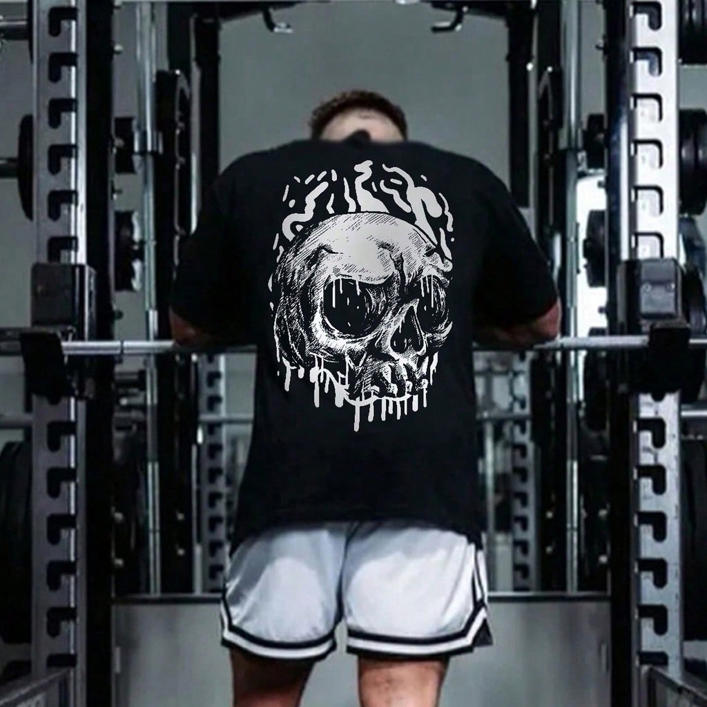 Camisa Camiseta T-Shirt Premium Treino "Caveira Derretida"